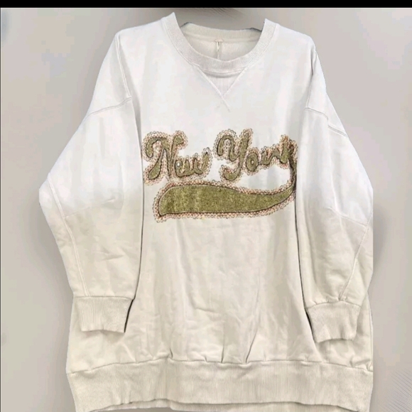 Free People Bali Drifter Sweatshirt Size small Pullover Crew - Picture 2 of 5